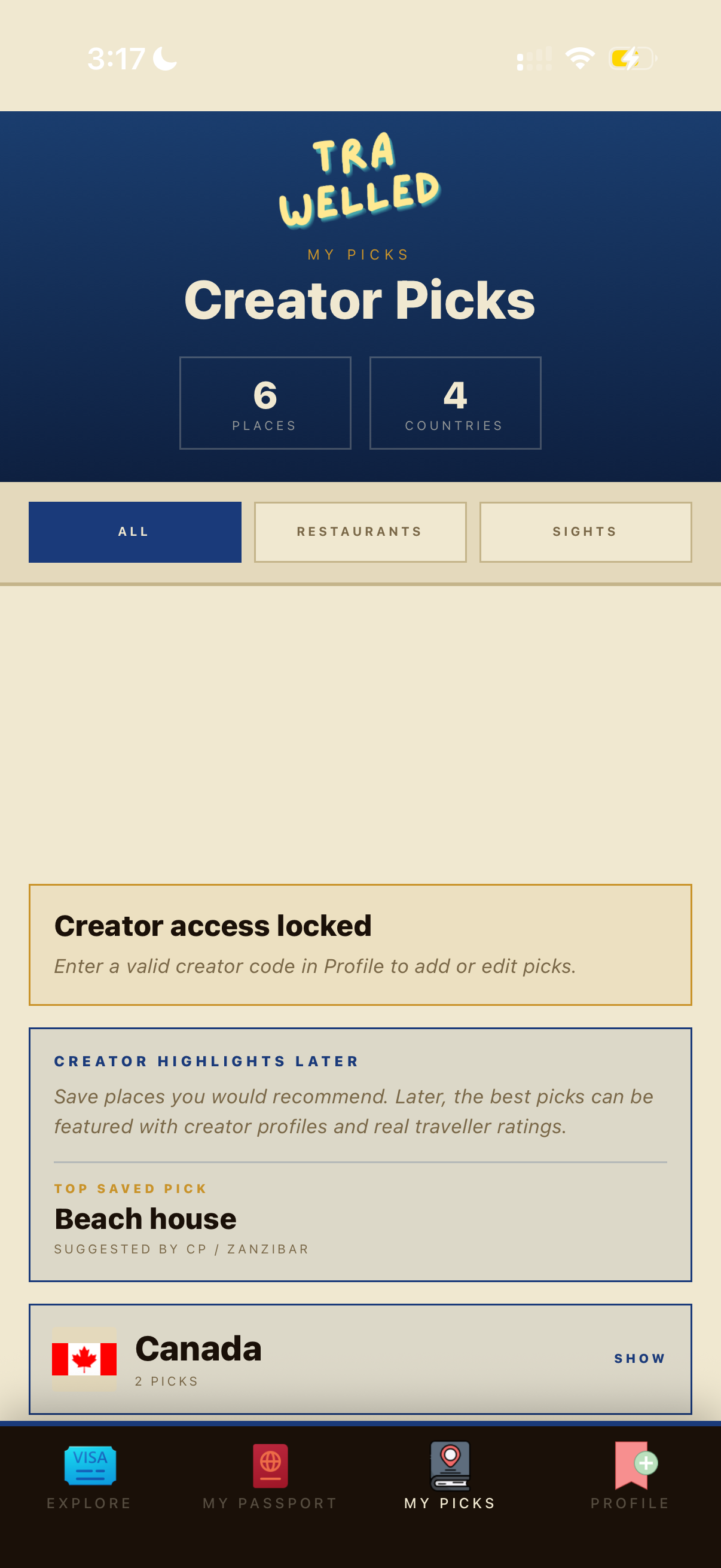 TraWelled creator picks screen